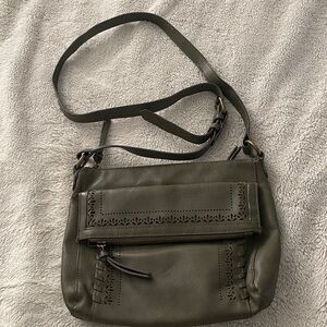 Sonoma Olive Green faux Leather Crossbody Bag Women’s